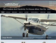 Tablet Screenshot of aerolynxcharter.com